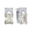 Серьги с английским замком из серебра