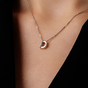 Колье из серебра с фианитами