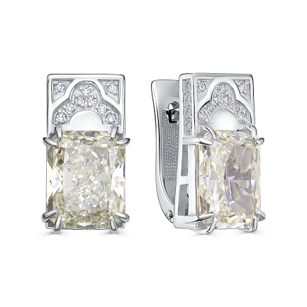 Серьги с английским замком из серебра