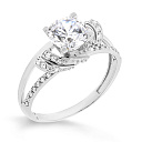 Кольцо из серебра с фианитом