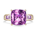 Кольцо из желтого золота с аметистами