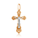 Крест из комбинированного золота