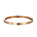 Браслет из красного золота с фианитами