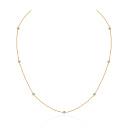 Колье из желтого золота с фианитами