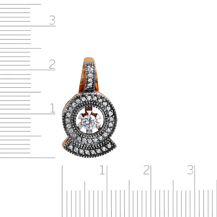 Подвеска из желтого золота с бриллиантами