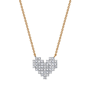 Колье из красного золота с бриллиантом