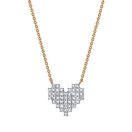 Колье из красного золота с бриллиантами