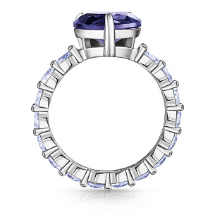 Кольцо из серебра с фианитом