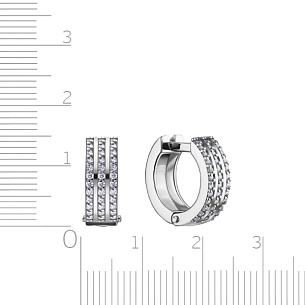 Серьги Конго из белого золота с бриллиантами