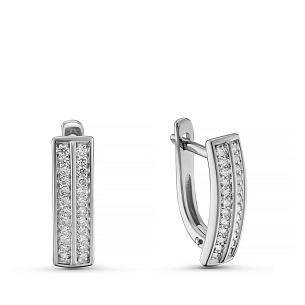 Серьги из белого золота