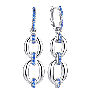 Серьги с английским замком из серебра