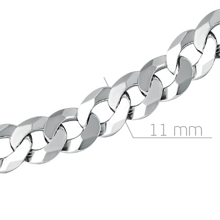 Браслет автомат из серебра, плетение панцирное