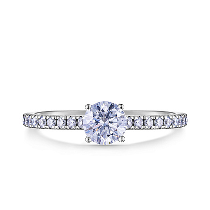 Кольцо из белого золота с бриллиантами