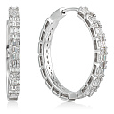 Серьги из белого золота с бриллиантами