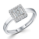 Кольцо из белого золота с бриллиантами