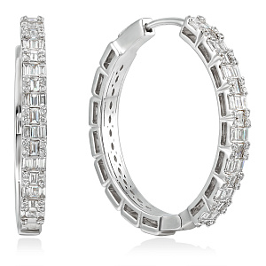 Серьги из белого золота с бриллиантами