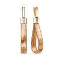 Серьги из красного золота с бриллиантами