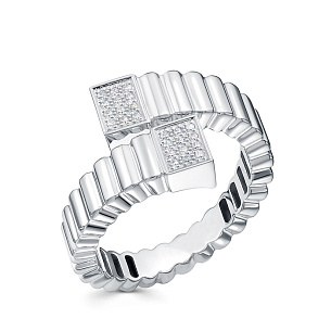 Кольцо из белого золота с бриллиантом