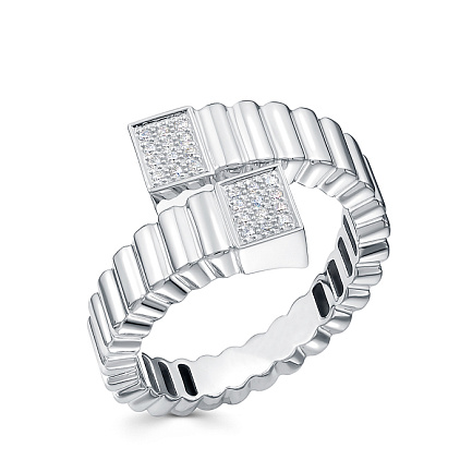 Кольцо из белого золота с бриллиантами