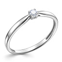 Кольцо из белого золота с бриллиантом