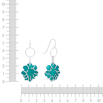 Серьги из серебра с эмалью