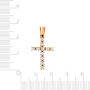 Подвеска из красного золота с бриллиантами