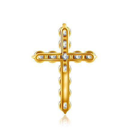 Колье из желтого золота с бриллиантами