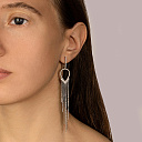 Серьги с английским замком из белого золота с бриллиантами