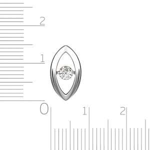 Подвеска из белого золота с бриллиантом