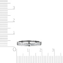 Кольцо обручальное из белого золота с бриллиантами