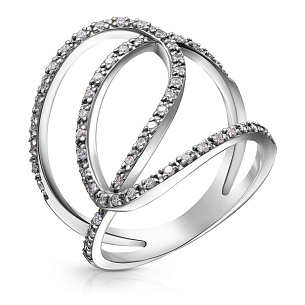 Кольцо из белого золота с бриллиантами