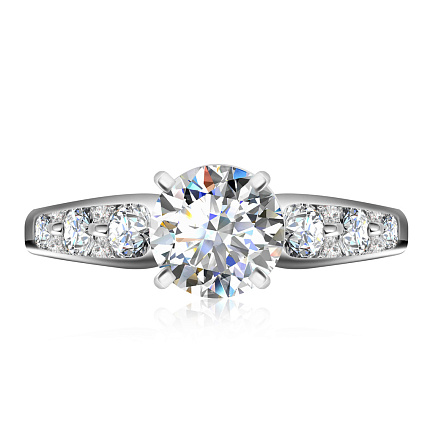 Кольцо из платины с бриллиантами