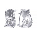Серьги из серебра с фианитом