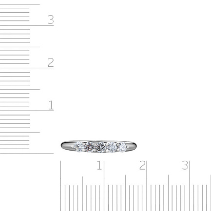 Кольцо из белого золота с бриллиантами