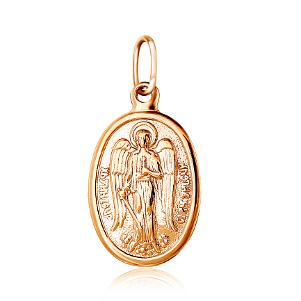 Подвеска иконка из золота "Ангел-хранитель"
