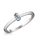 Кольцо из серебра с фианитом