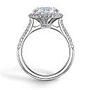 Кольцо помолвочное из белого золота с бриллиантами