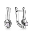 Серьги из белого золота с бриллиантами