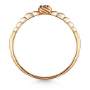 Кольцо из красного золота с фианитом