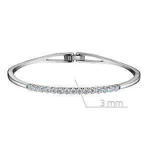 Браслет жесткий из белого золота с бриллиантами