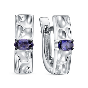 Серьги с английским замком из серебра