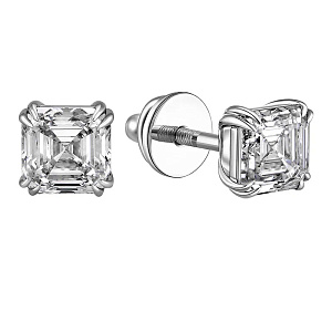 Серьги из белого золота с бриллиантами