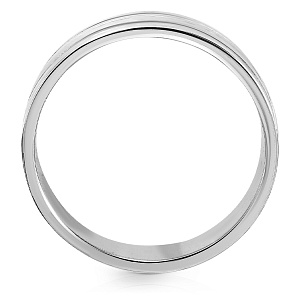 Кольцо обручальное из белого золота