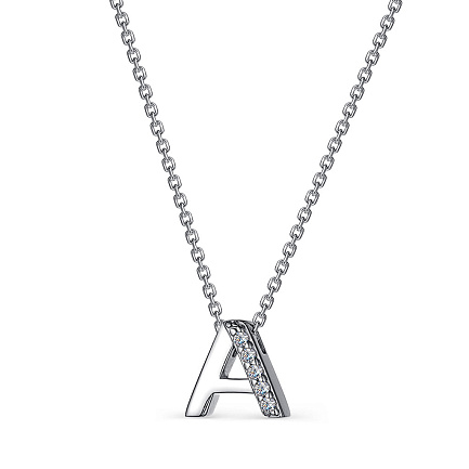 Колье из серебра с фианитами