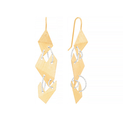 Серьги из серебра с позолотой