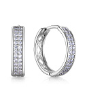 Серьги из серебра с фианитом