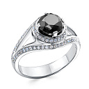 Кольцо из белого золота с бриллиантами