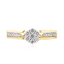 Кольцо из желтого золота с бриллиантами