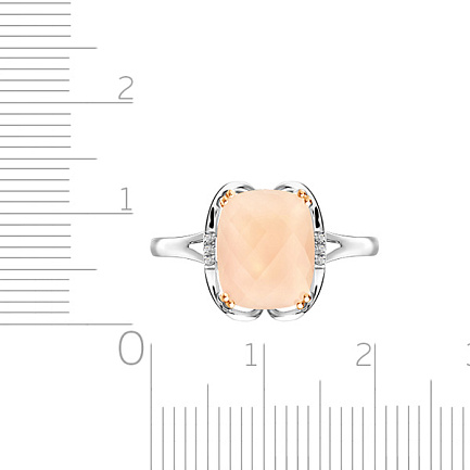 Кольцо из белого золота с бриллиантами