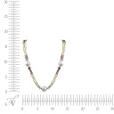 Колье из серебра с жемчугом, кварцем